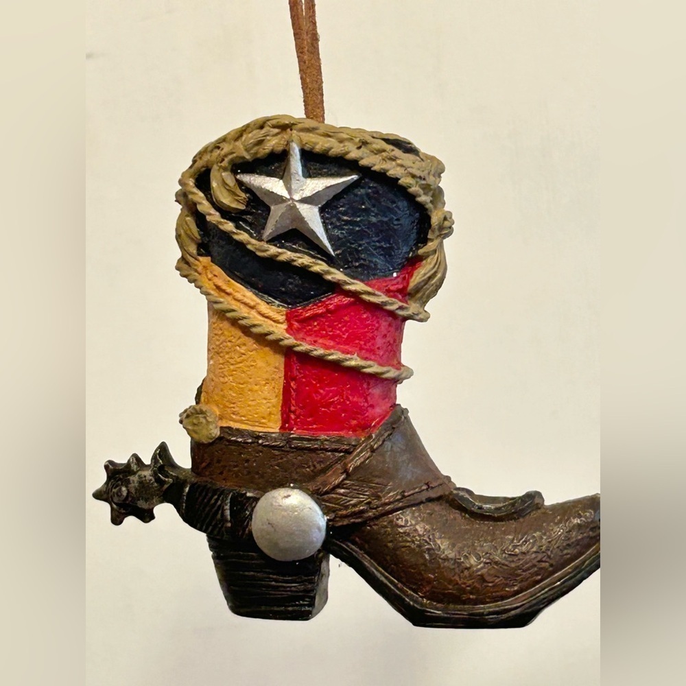 Country Western Cowboy Cowgirl Boot m Holiday Ornament Gift Rustic Home Decor - Picture 5 of 12